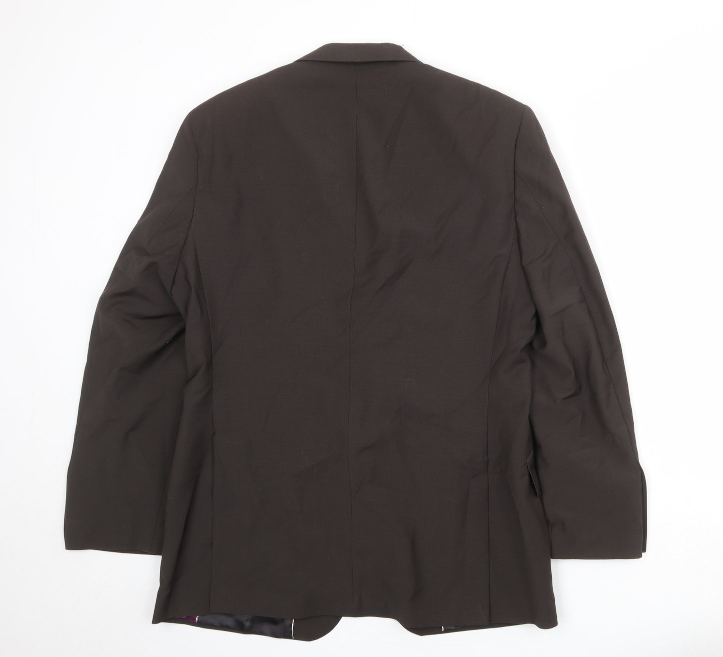 Autograph Mens Brown Wool Jacket Suit Jacket Size 40 Regular