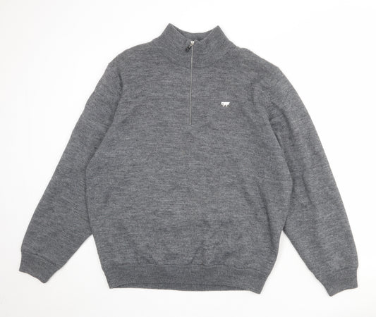 Cutter & Buck Mens Grey Wool Pullover Sweatshirt Size L