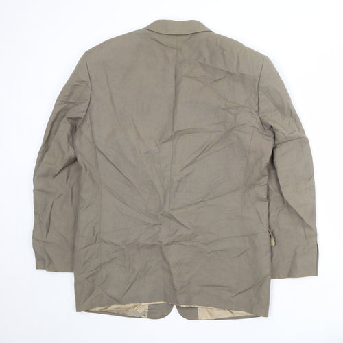 St Michael Mens Brown Linen Jacket Suit Jacket Size 38 Regular