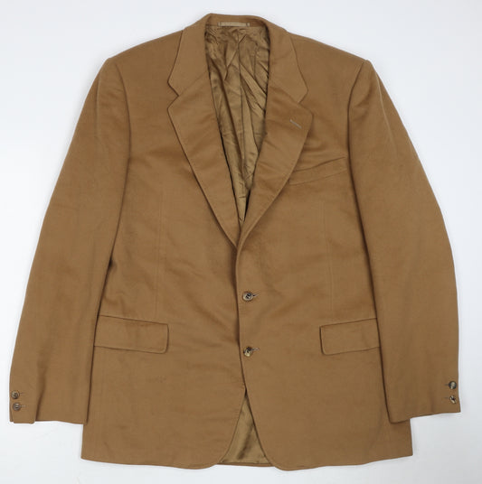 Austin Reed Mens Brown Cashmere Jacket Blazer Size 46 Regular