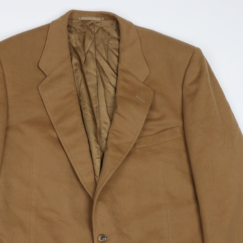Austin Reed Mens Brown Cashmere Jacket Blazer Size 46 Regular