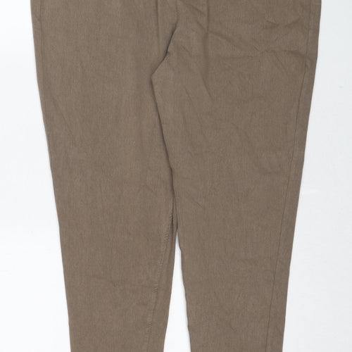 Marks and Spencer Womens Brown Cotton Jegging Trousers Size 22 Regular