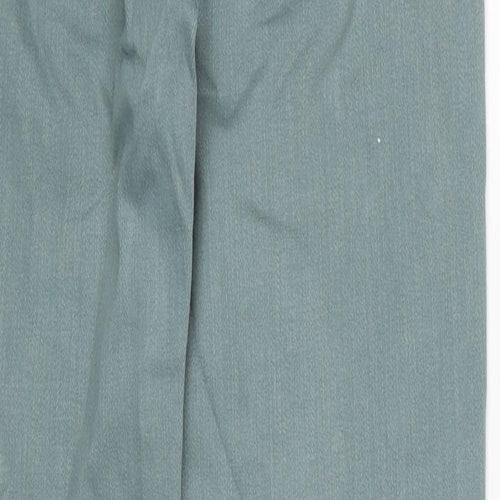 NEXT Womens Blue Cotton Straight Jeans Size 12 Slim Zip