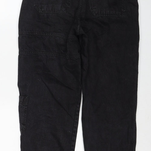 I SAW IT FIRST Womens Black Cotton Tapered Jeans Size 8 Regular Zip