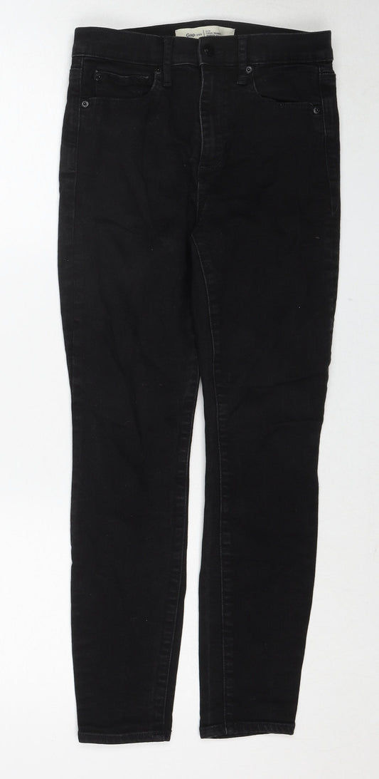 Gap Womens Black Cotton Skinny Jeans Size 27 in Regular Zip