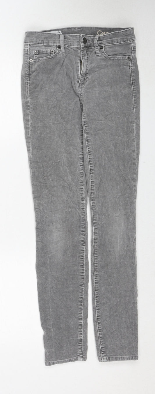 Gap Womens Grey Cotton Skinny Jeans Size 25 in Regular Zip