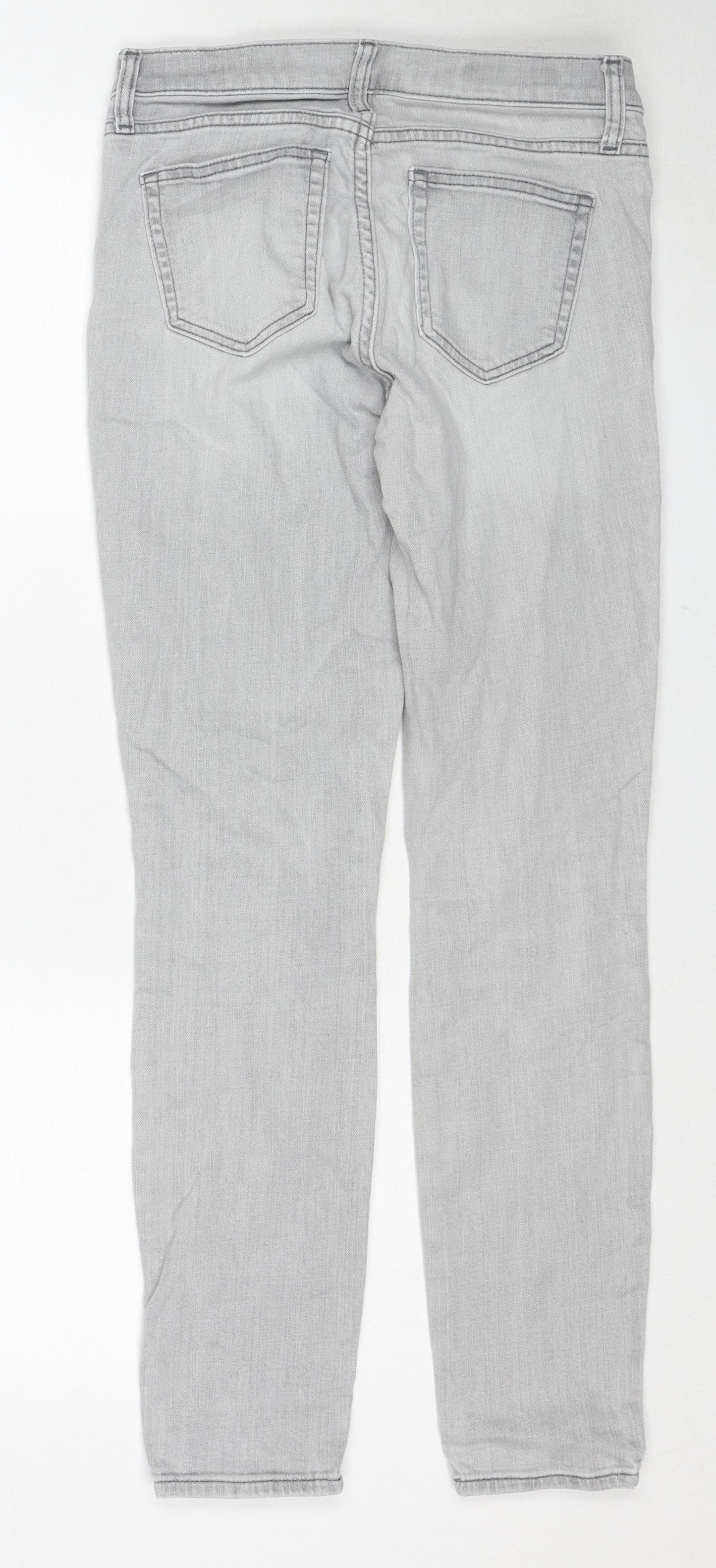 Gap Womens Grey Cotton Skinny Jeans Size 26 Regular Zip