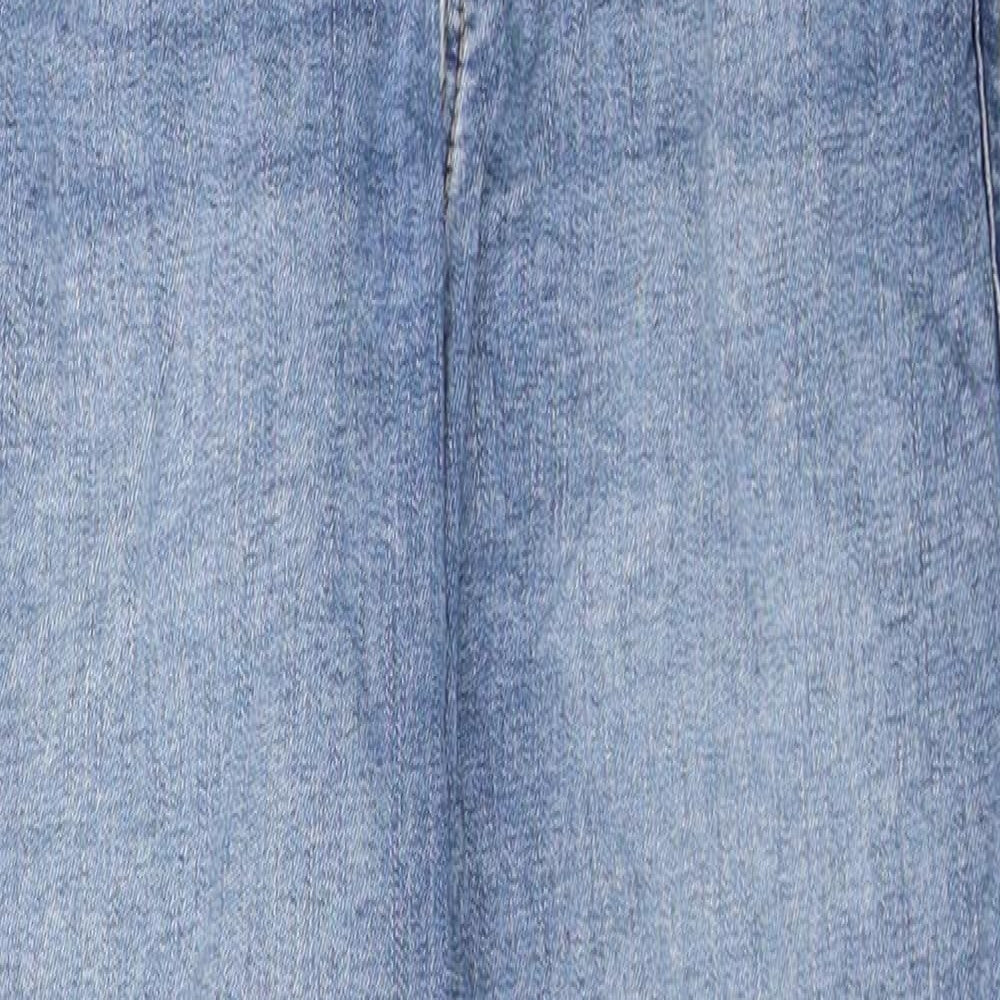 abercrombie kids Girls Blue Cotton Tapered Jeans Size 9-10 Years Regular Zip
