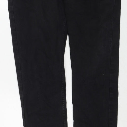 H&M Mens Black Cotton Skinny Jeans Size 32 in Slim Button