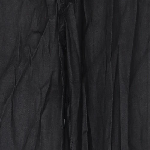 NEXT Womens Black Viscose Carrot Leggings Size 14 Regular - Leather Look