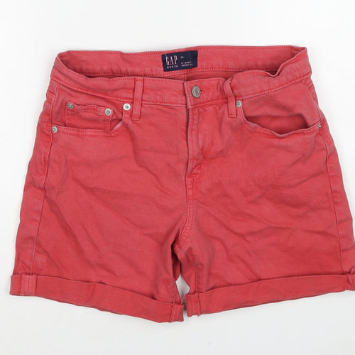 Gap Womens Pink Cotton Chino Shorts Size 26 in Regular Zip