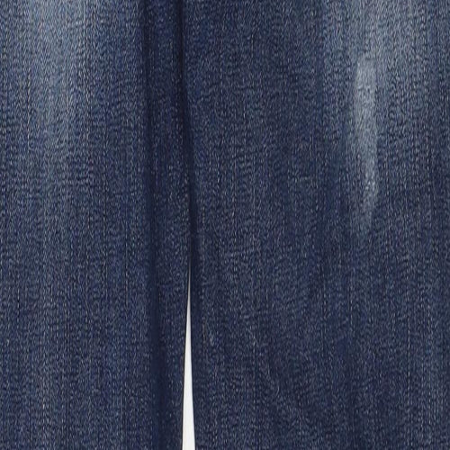 Topshop Womens Blue Cotton Skinny Jeans Size 10 L32 in Regular Zip
