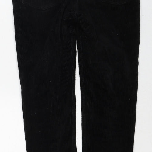 Monki Womens Black Cotton Trousers Size 8 Regular Zip