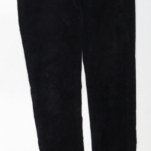 Uniqlo Womens Black Cotton Trousers Size 27 in Regular Zip