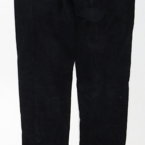 Uniqlo Womens Black Cotton Trousers Size 27 in Regular Zip