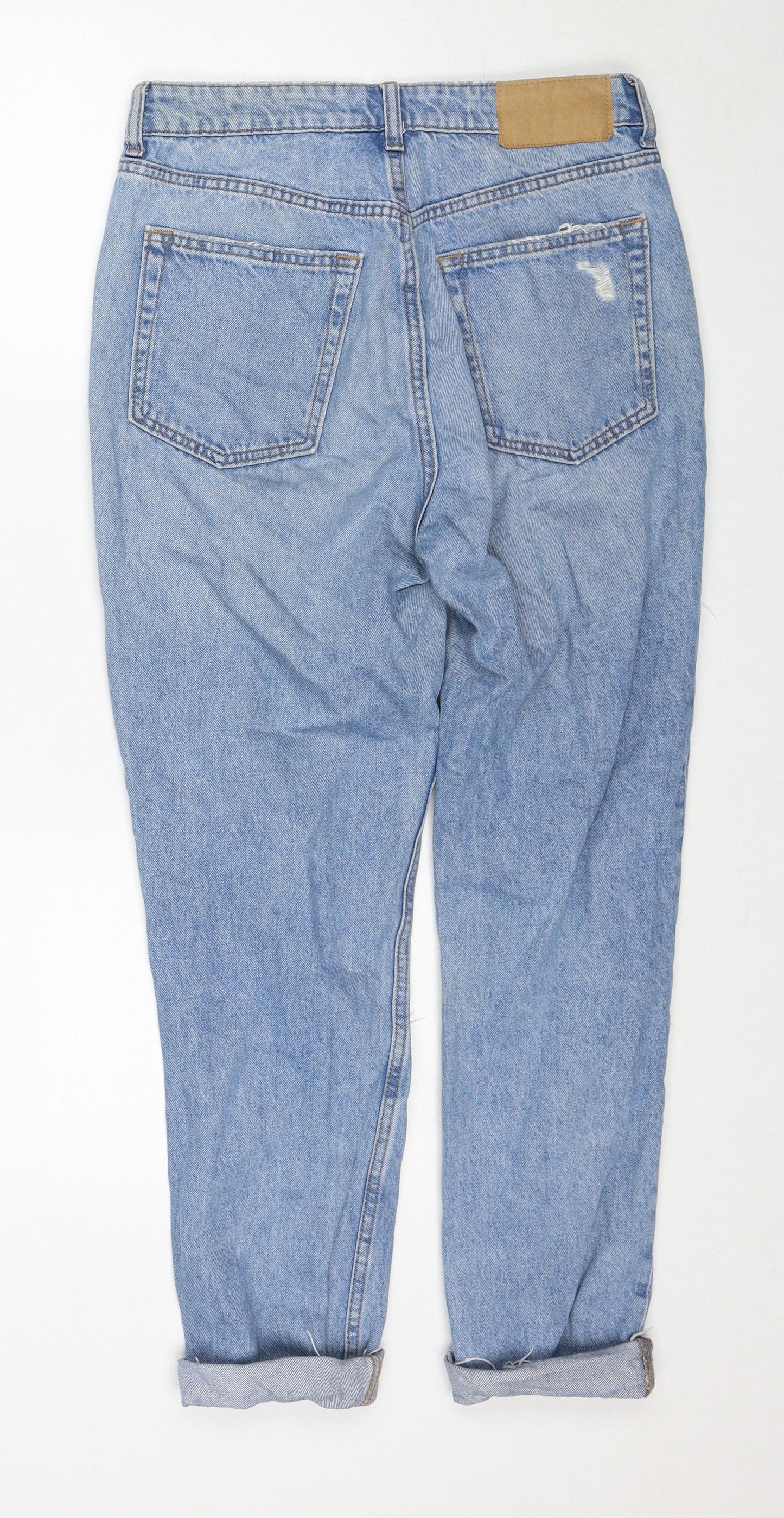 Divided by H&M Womens Blue Cotton Mom Jeans Size 10 Regular Zip