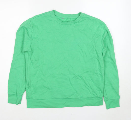 Marks and Spencer Womens Green Cotton Pullover Sweatshirt Size S Pullover