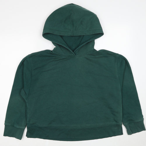 Zara Womens Green Cotton Pullover Hoodie Size L Pullover