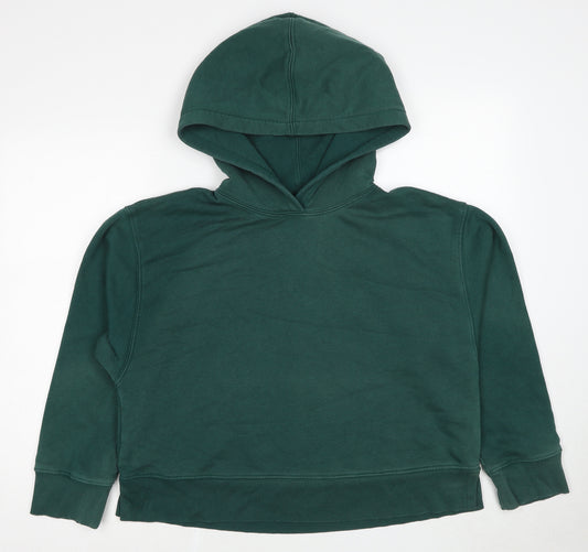Zara Womens Green Cotton Pullover Hoodie Size L Pullover