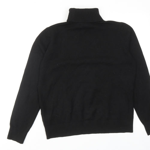 Marks and Spencer Womens Black Roll Neck Polyester Pullover Jumper Size S