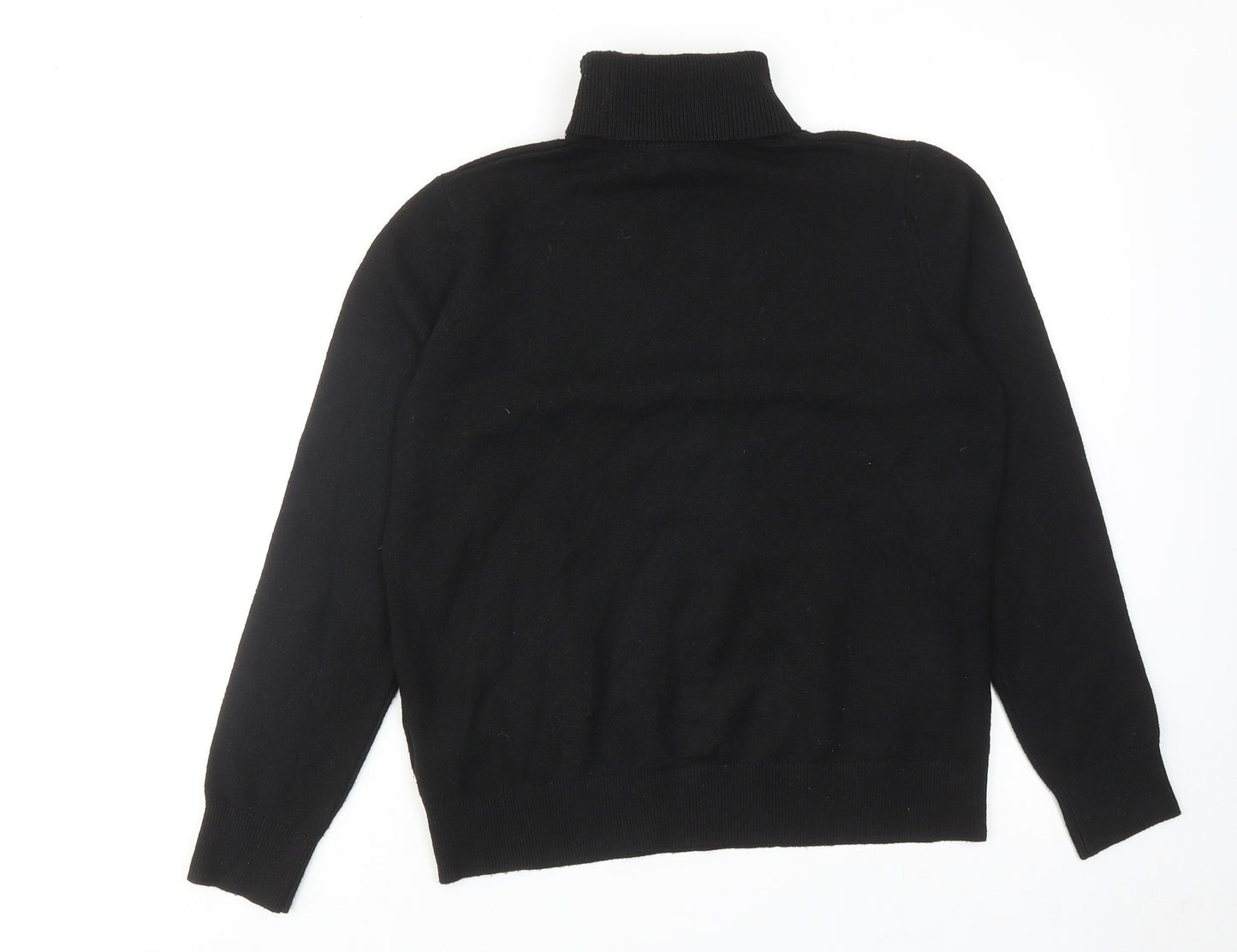 Marks and Spencer Womens Black Roll Neck Polyester Pullover Jumper Size S