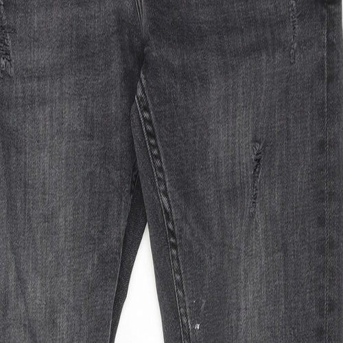 Zara Mens Grey Cotton Skinny Jeans Size 32 in Regular Button