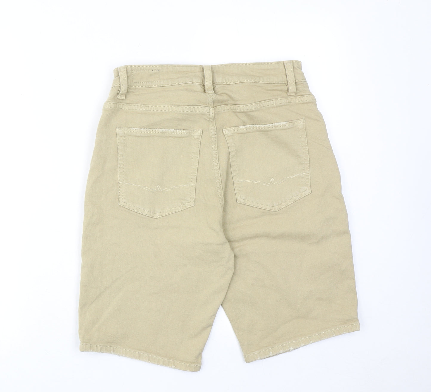 ASOS Mens Beige Cotton Chino Shorts Size 30 in Regular Zip