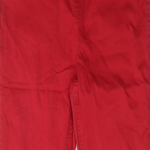 Marks and Spencer Womens Red Cotton Jegging Jeans Size 14 Regular