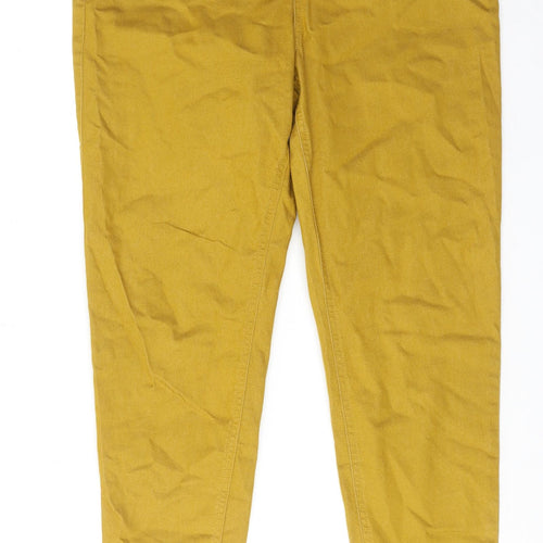 Marks and Spencer Womens Yellow Cotton Jegging Jeans Size 16 Regular