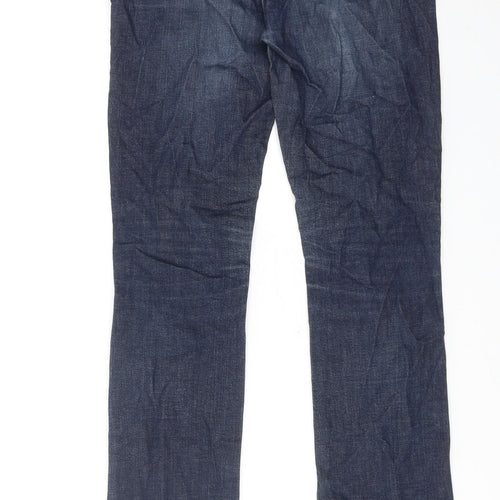 River Island Womens Blue Cotton Skinny Jeans Size 8 Regular Zip