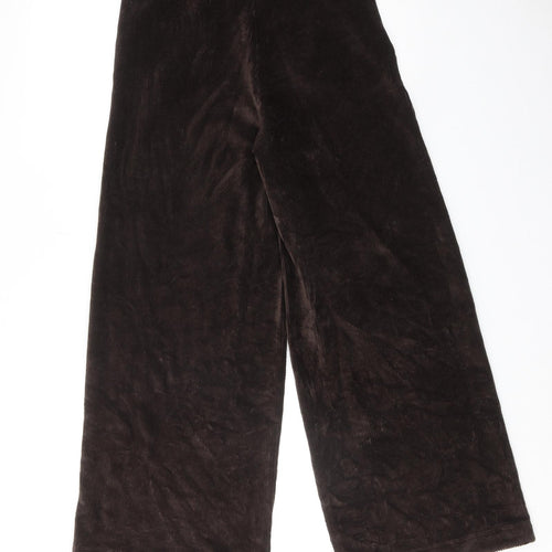 Marks and Spencer Womens Brown Cotton Trousers Size 8 Regular