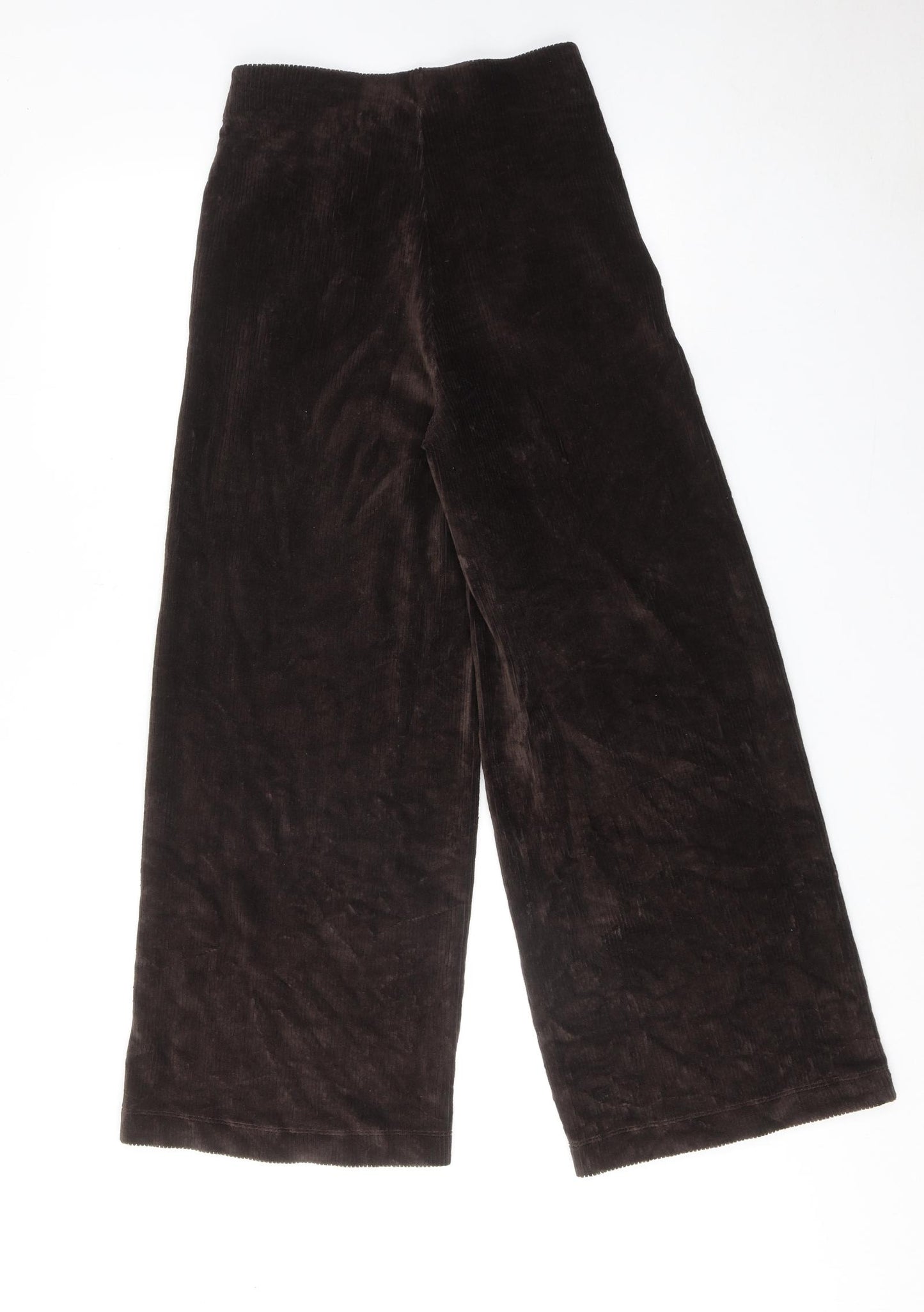 Marks and Spencer Womens Brown Cotton Trousers Size 8 Regular