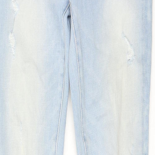 American Eagle Outfitters Womens Blue Cotton Skinny Jeans Size 8 Regular Zip