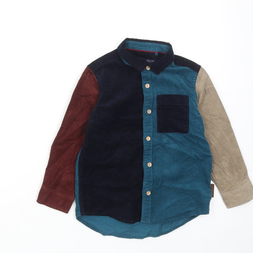 NEXT Boys Multicoloured Cotton Basic Button-Up Size 2-3 Years Collared Button