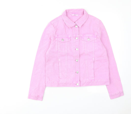 Marks and Spencer Girls Pink Jacket Size 12-13 Years Button