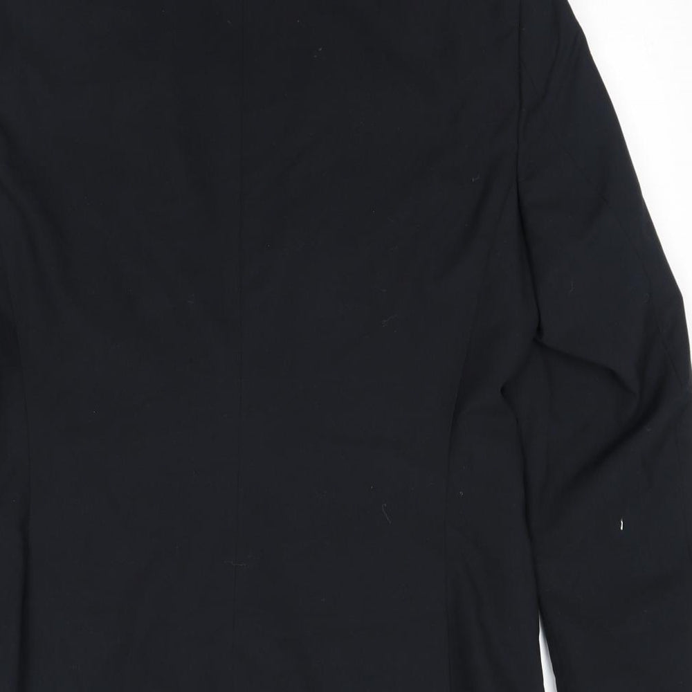 ASOS Mens Black Polyester Jacket Suit Jacket Size 40 Regular