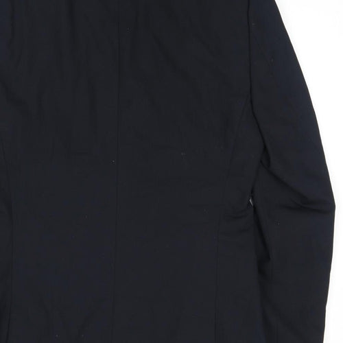 ASOS Mens Black Polyester Jacket Suit Jacket Size 38 Regular