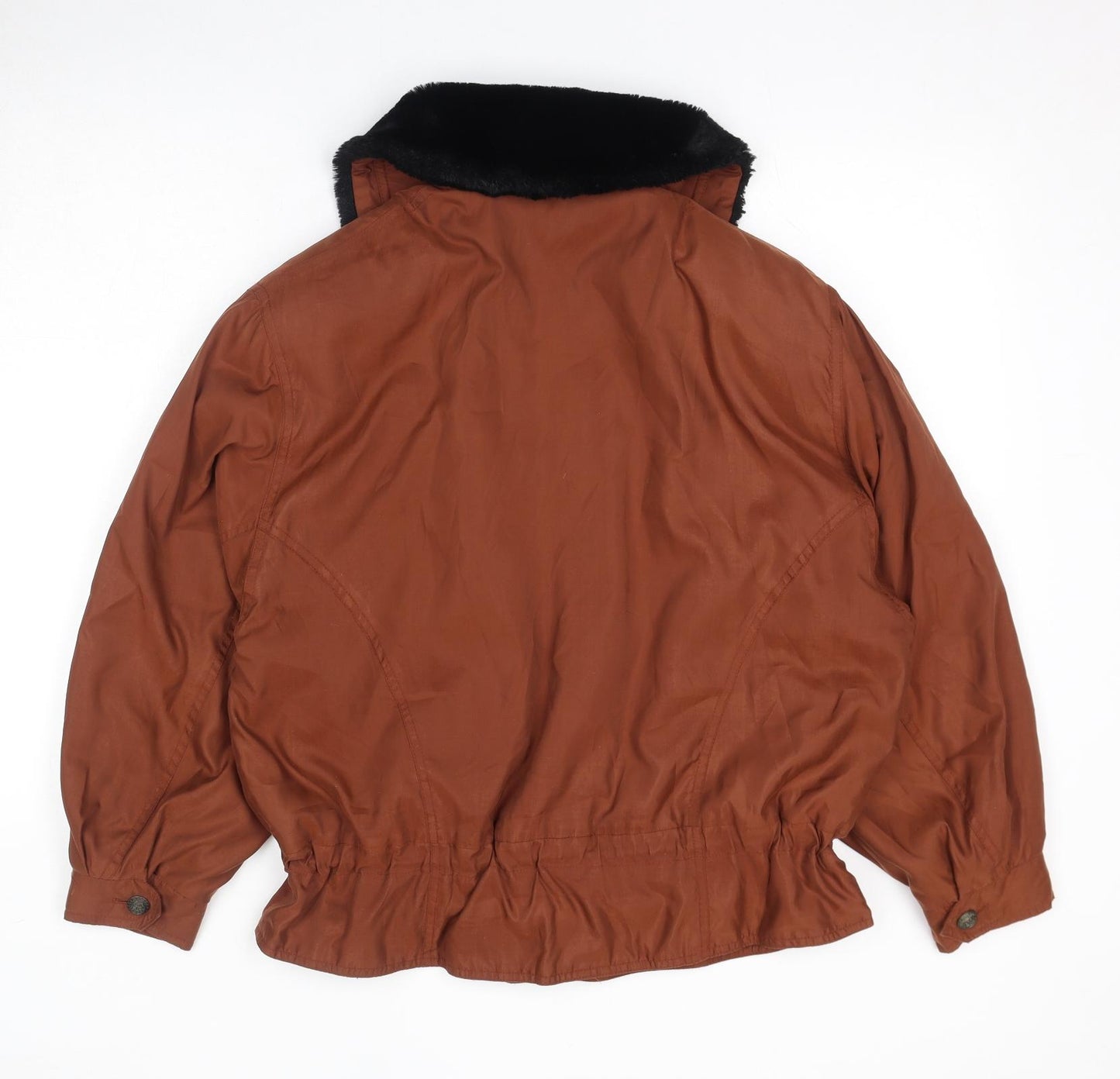 St Michael Womens Brown Jacket Size 10 Zip