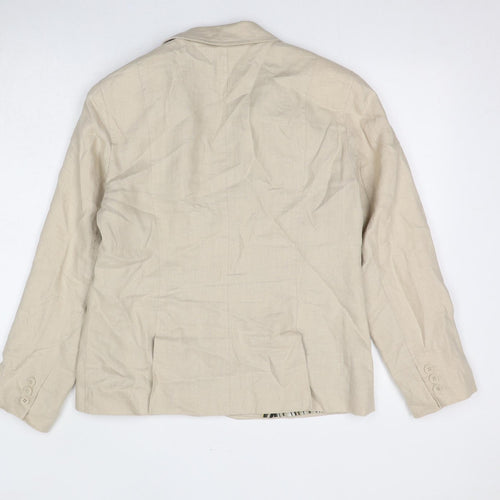 Per Una Womens Ivory Jacket Size 16 Button