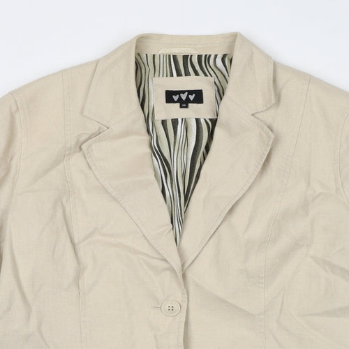 Per Una Womens Ivory Jacket Size 16 Button