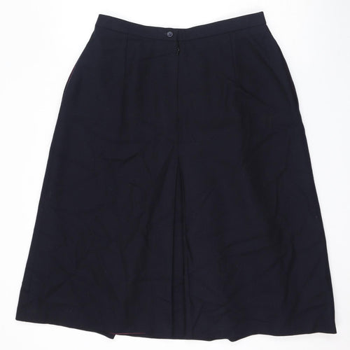 Endora Womens Blue Wool Swing Skirt Size 16 Zip