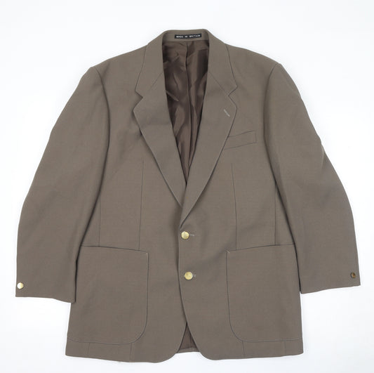 Greenwoods Mens Beige Polyester Jacket Blazer Size 44 Regular