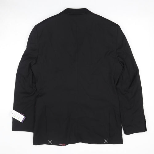 Brook Taverner Mens Black Polyester Jacket Suit Jacket Size 38 Regular