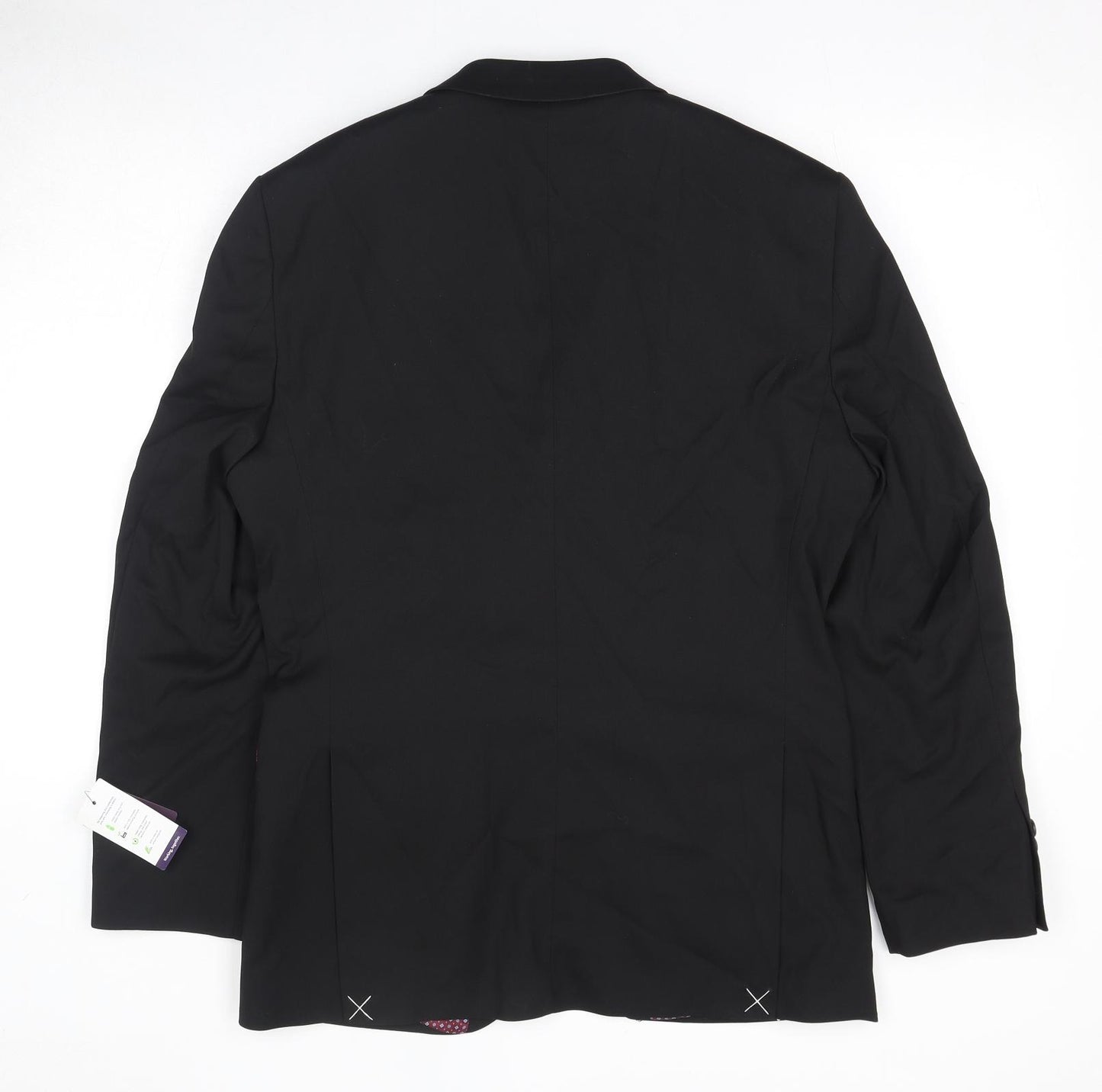 Brook Taverner Mens Black Polyester Jacket Suit Jacket Size 38 Regular