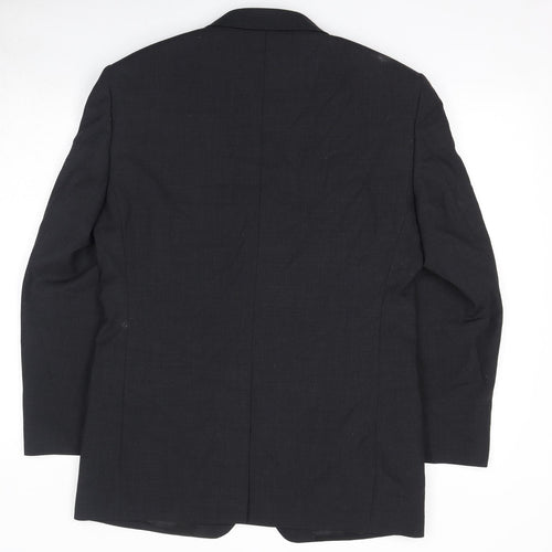 Charlton Gray Mens Black Polyester Jacket Suit Jacket Size 38 Regular