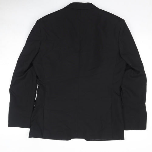 Occasions Mens Black Polyester Tuxedo Suit Jacket Size 38 Regular