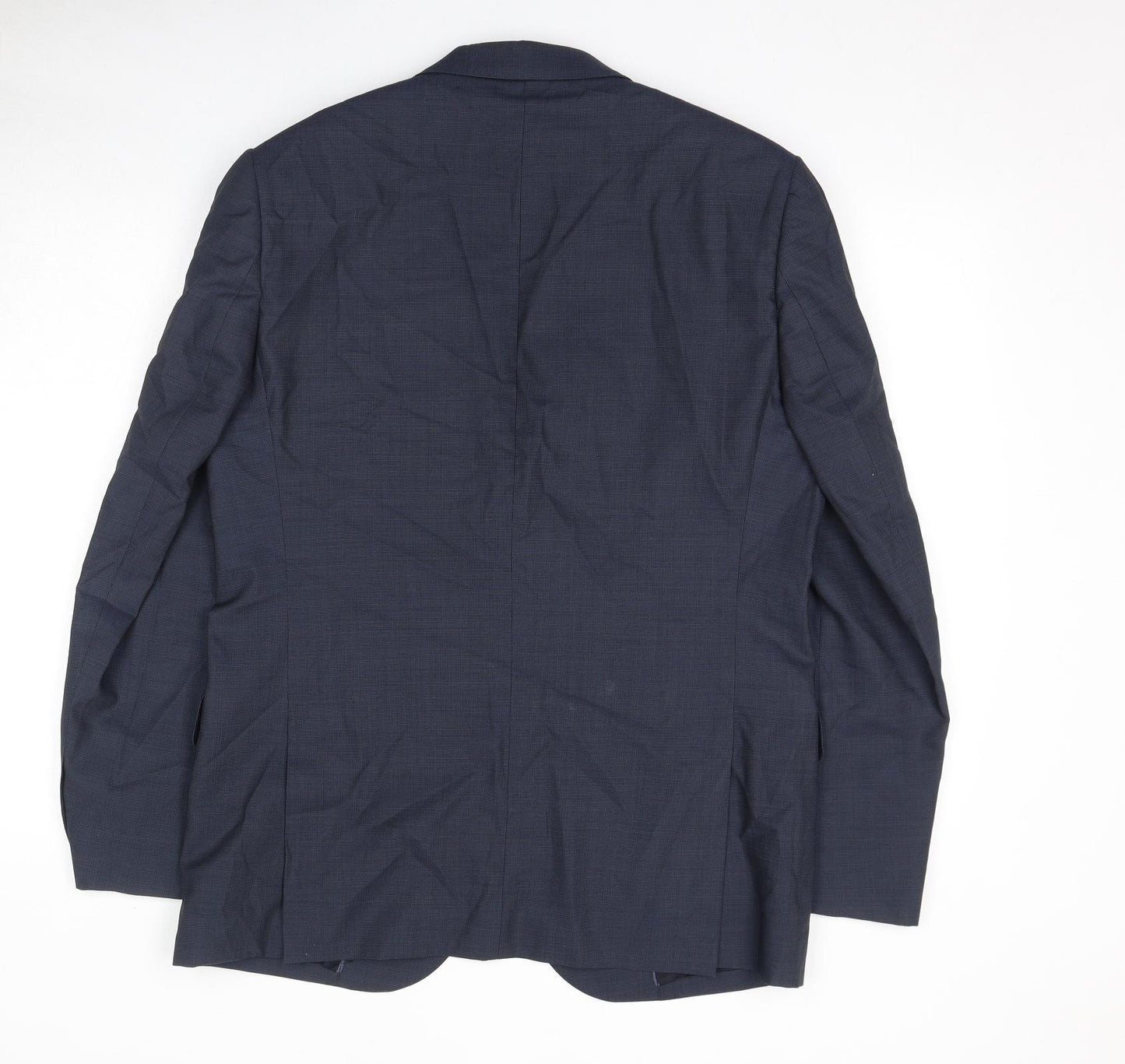 Jaeger Mens Blue Wool Jacket Suit Jacket Size 40 Regular