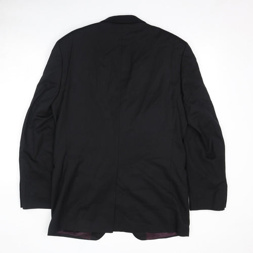 Pierre Cardin Mens Black Wool Tuxedo Suit Jacket Size 38 Regular