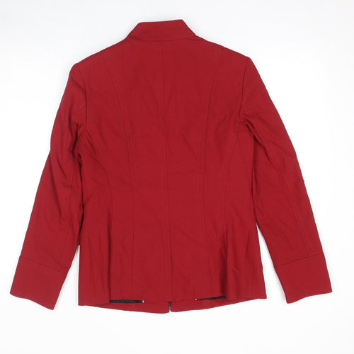 NEXT Womens Red Jacket Blazer Size 10 Zip