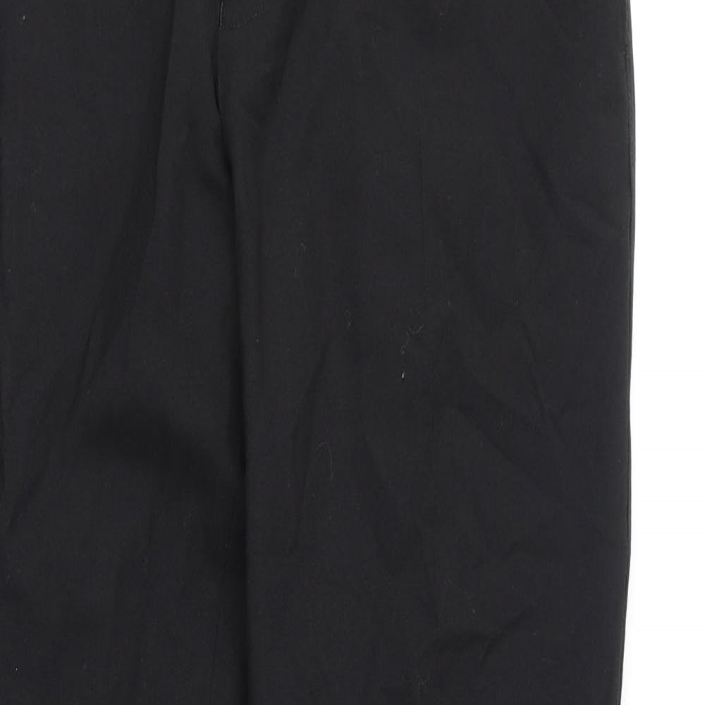 NEXT Mens Black Polyester Dress Pants Trousers Size 32 in L28 in Regular Zip